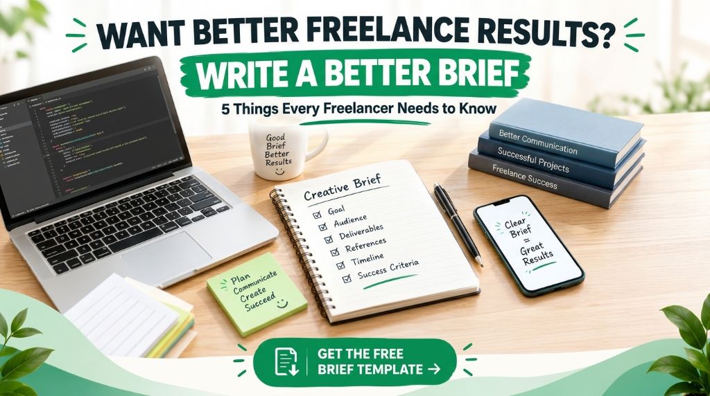 Want better freelance results? Write a better brief — 5 things every freelancer needs to know, banner